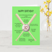 Carte Blagues de baseball 82e anniversaire (Fleur jaune)