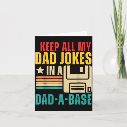 Carte Blagues Drôles de Papa pour Hommes dans Dad-A-Base (Devant)