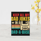 Carte Blagues Drôles de Papa pour Hommes dans Dad-A-Base (Fleur jaune)