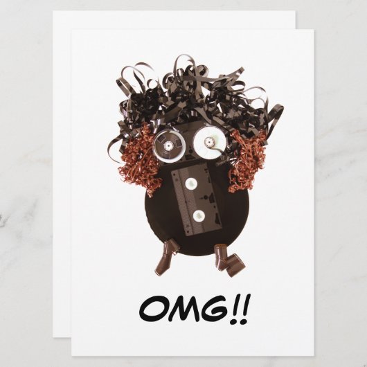 Carte Blair mignon Cool humoristique OMG Média analogiqu (Devant / Derrière)