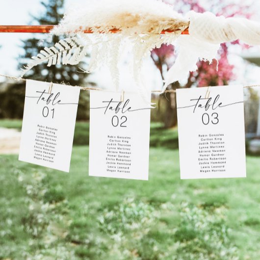 Carte BLAIR Modern Boho Table Sièges Carte graphiq