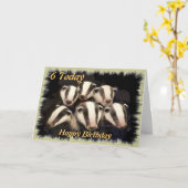 Carte Blaireau mignon CUB (Fleur jaune)