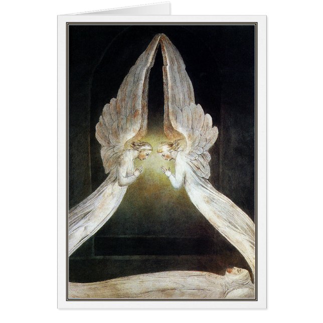 Carte Blake/Invitation : Christ Gardé par les ange (Devant)