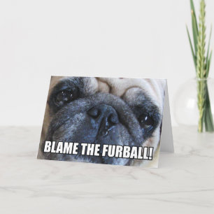 CARTE BLÂME LE FURBALL ! ALLERGY MEME