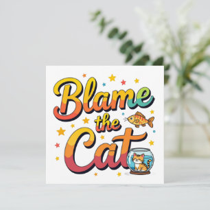Carte Blâmer Le Chat