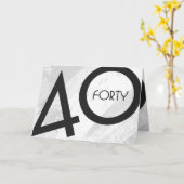 Carte Blanc 40 décades Anniversaire (Fleur jaune)