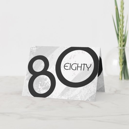 Carte Blanc 80 Décennie Anniversaire (Devant)