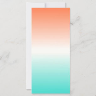 Carte Blanc de corail Turquoise Tricolore Ombré Vierge