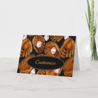 Carte Blanc de gants de base-ball