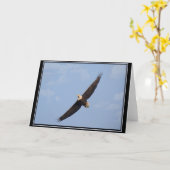 Carte BLANC de l'aigle chauve (Fleur jaune)