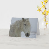 Carte Blanc d'hiver (Fleur jaune)