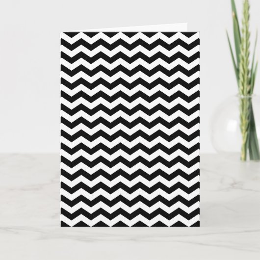 Carte Blanc et Noir Zig Zag (Devant)