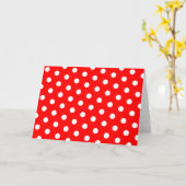 Carte Blanc et pois rouges Vide (Fleur jaune)