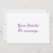 CARTE BLANC FAIRE-PART DE MARIAGE (Dos)