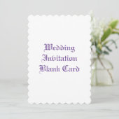 CARTE BLANC FAIRE-PART DE MARIAGE (Debout devant)