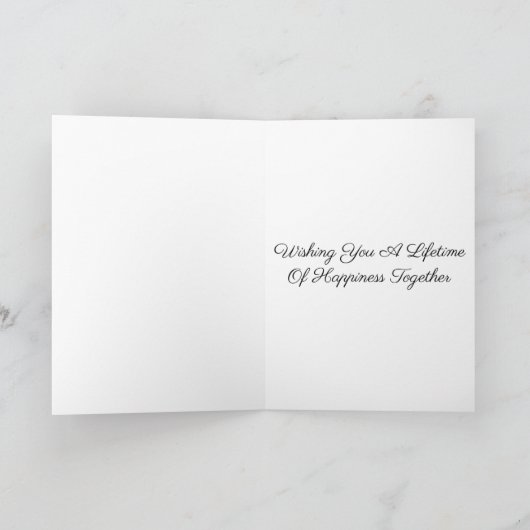 CARTE BLANC HYDRANGEAS FÉLICITATION DE MARIAGE PERSONNAL (Intérieur)