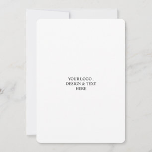 Carte Blanc Personnalisé – Votre logo et texte ici