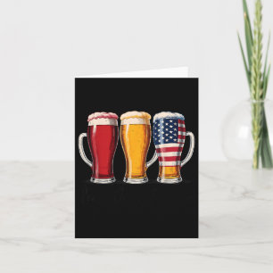 Carte Blanc Rouge Et Bris Drôle Vintage Usa Beer Novelty