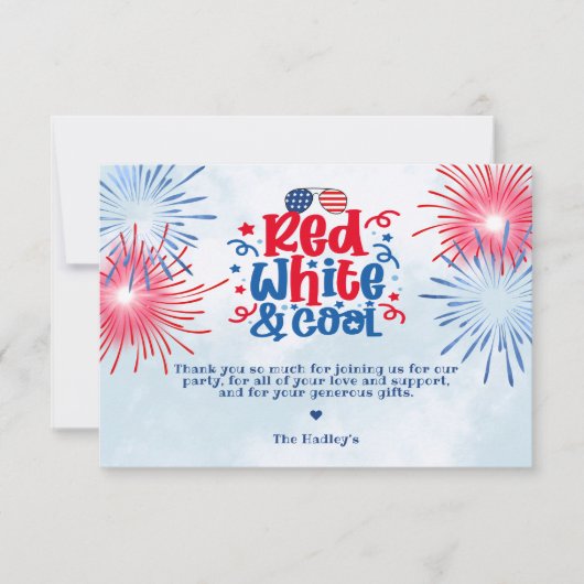 Carte Blanc rouge et Merci Cool (Devant)