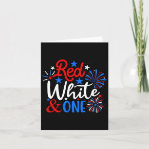 Carte Blanc Rouge et un Patriote 4 juillet 1er Anniversa