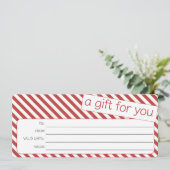 CARTE BLANC ROUGE STRIPE XMAS SAISON LOGO CERTIFICAT CAD (Debout devant)