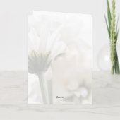 Carte Blanc Simple Floral Bonne année Mariage (Dos)