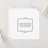 Carte BLANC Votre Design Ici - (Devant/Arrière en situation)