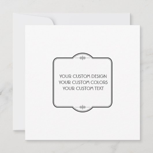 Carte BLANC Votre Design Ici - (Devant)