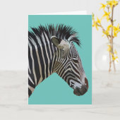 CARTE BLANC ZEBRA (Fleur jaune)