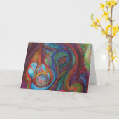 Carte blanche 5x7 intitulée "Euphoria" par M.Mande (Fleur jaune)