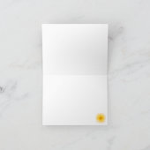Carte blanche à fleurs jaunes (Intérieur)