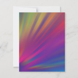 Carte blanche Abstraite Vibrant Rainbow Color Stre