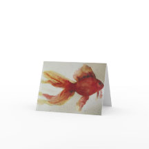 Carte blanche au poisson aquarelle