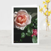Carte blanche au rose #2 (Fleur jaune)