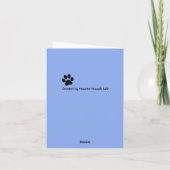 carte blanche Australian Shepherd dans la neige (Dos)