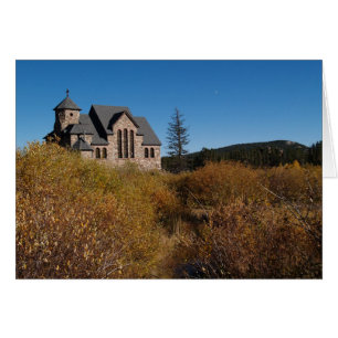 Carte blanche avec l'église historique Colorado