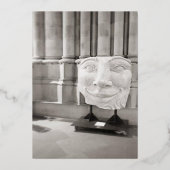 Carte blanche avec visage en noir et blanc (Recto)