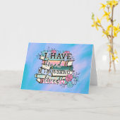 Carte blanche : Book Lover "1000 Lives" (Fleur jaune)