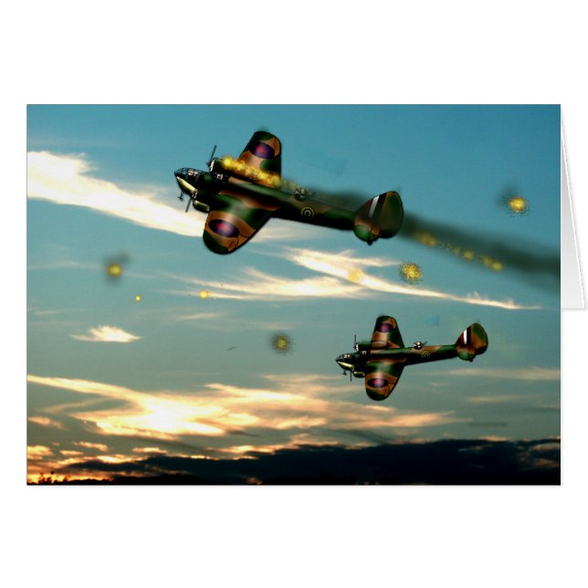 Carte blanche Bristol Blenheim (Devant horizontal)