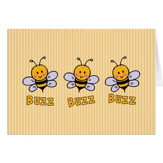 Carte blanche Buzz Bee (Devant Horizontal)