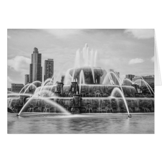 Carte blanche Chicago Buckingham Grayscale (Devant Horizontal)