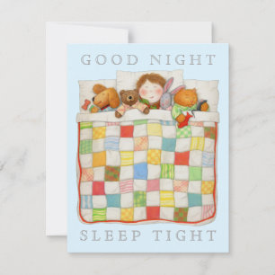 CARTE BLANCHE COSY QUILT 4.25x5.5 - Bleu