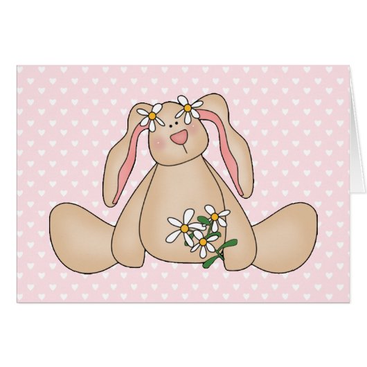 Carte blanche Daisy Bunny (Devant Horizontal)