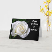 CARTE BLANCHE D'ANNIVERSAIRE DE L'AMI *** (Fleur jaune)