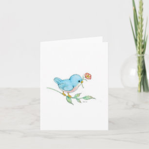 carte blanche d'aquarelle bleue