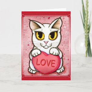 Carte blanche d'art d'amour de coeur de sucrerie