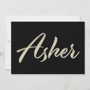 Carte blanche d'Asher