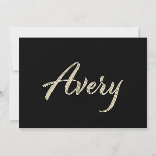 Carte blanche d'Avery