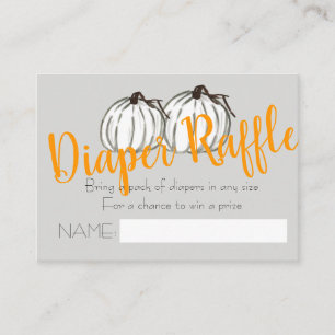 Carte blanche de babyshower de tombola de