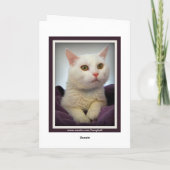Carte blanche de chat Elizabeth Happy Birthday (Dos)